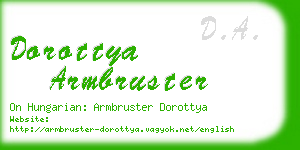 dorottya armbruster business card